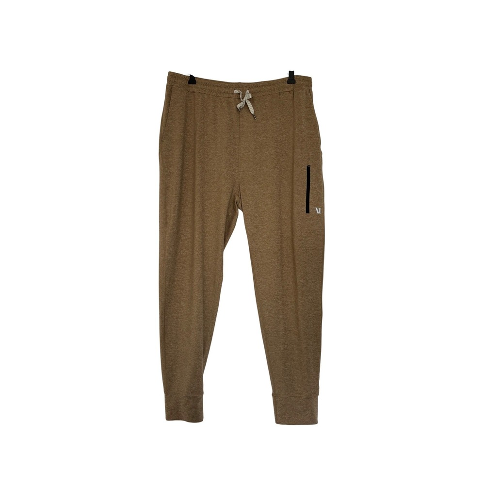 Vuori Sunday Performance Joggers Mens XXL Tan V416 Athletic Lounge Pants